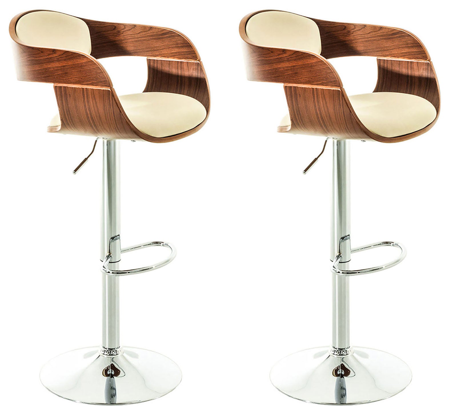 Set of 2 Kingston faux leather bar stools