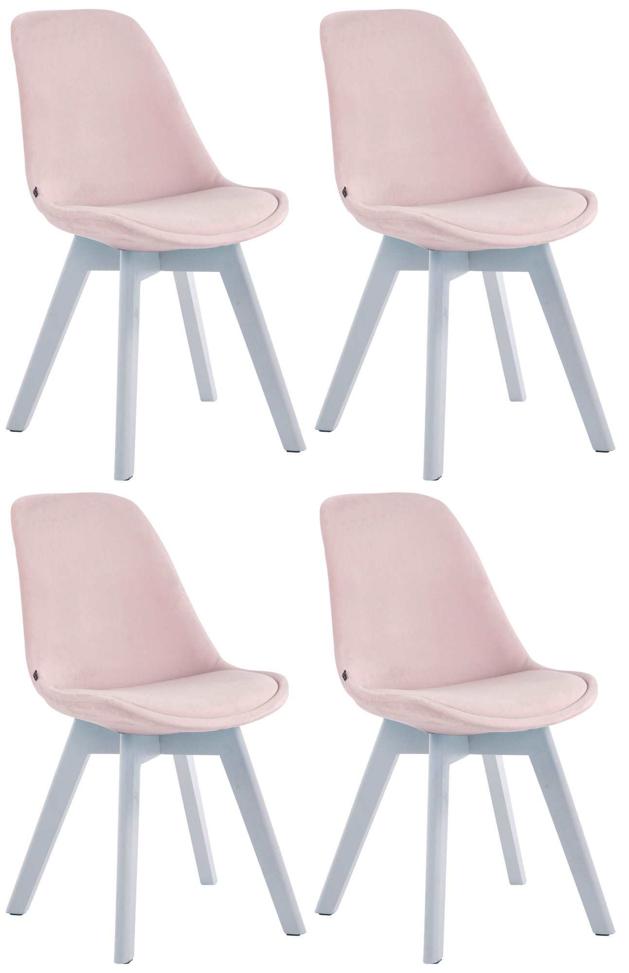 Set of 4 visitor chairs Borneo velvet