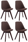 Set of 4 visitor chairs Borneo V2 fabric