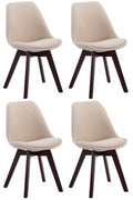 Set of 4 visitor chairs Borneo V2 fabric