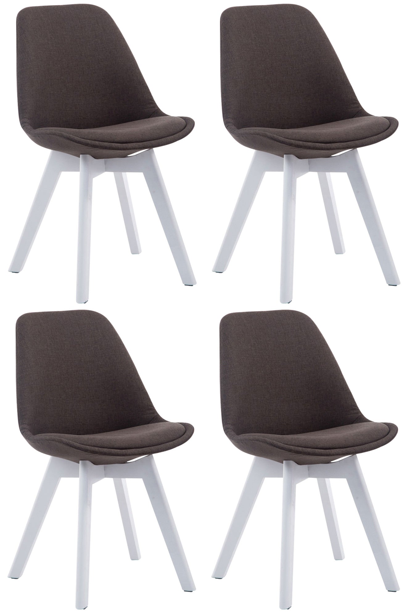 4er Set Besucherstühle Borneo V2 Stoff
