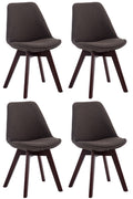 Set of 4 visitor chairs Borneo V2 fabric
