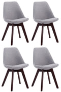 Set of 4 visitor chairs Borneo V2 fabric