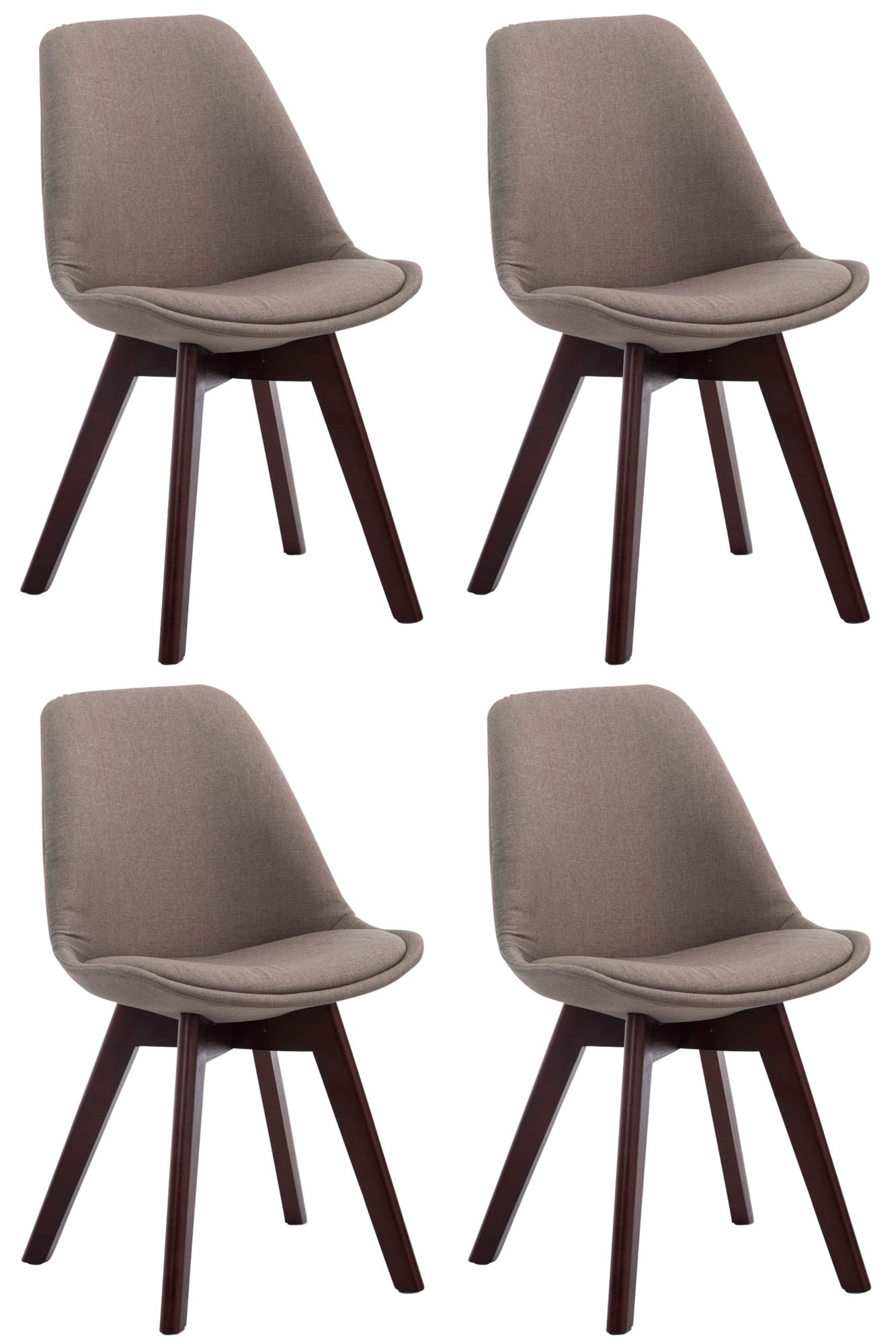 4er Set Besucherstühle Borneo V2 Stoff