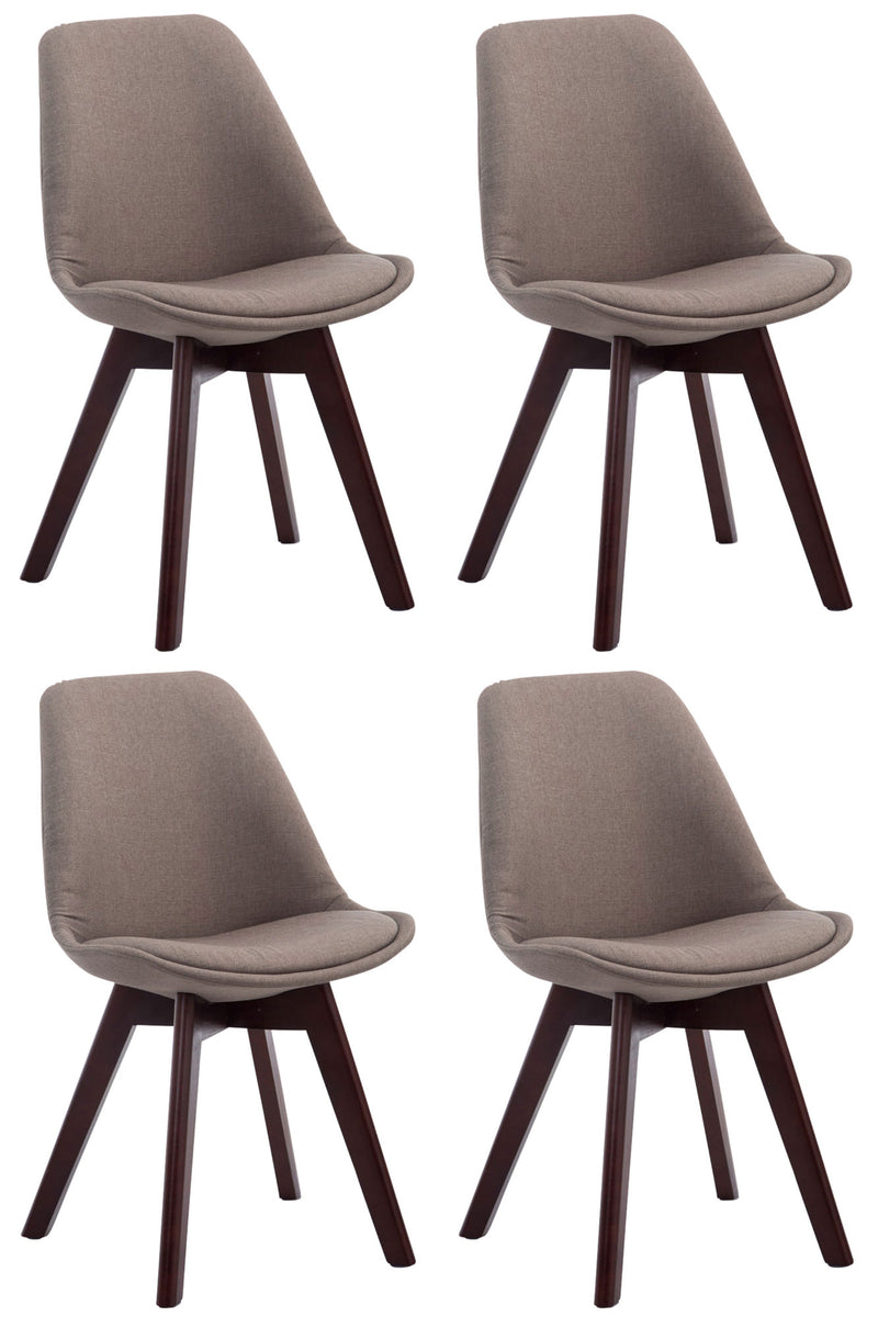 Set van 4 bezoekersstoelen Borneo V2 stof