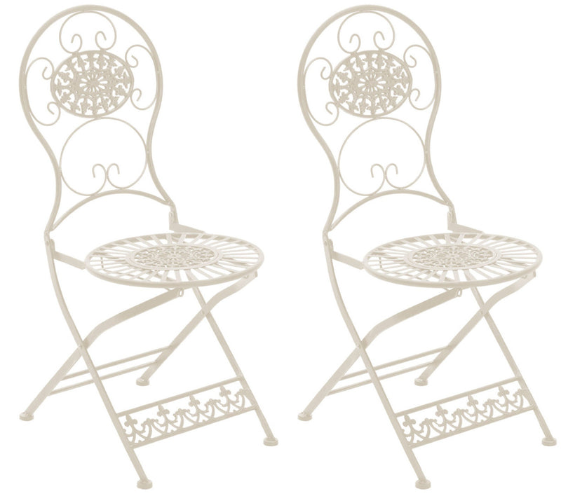 Set van 2 ijzeren klapstoelen Mani