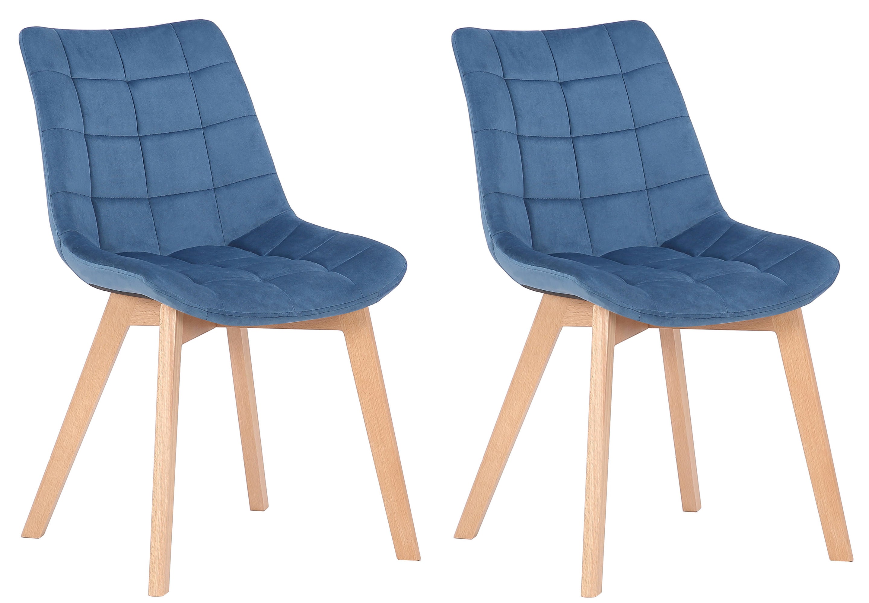 2-zits eetkamerstoelen Passaic fluweel