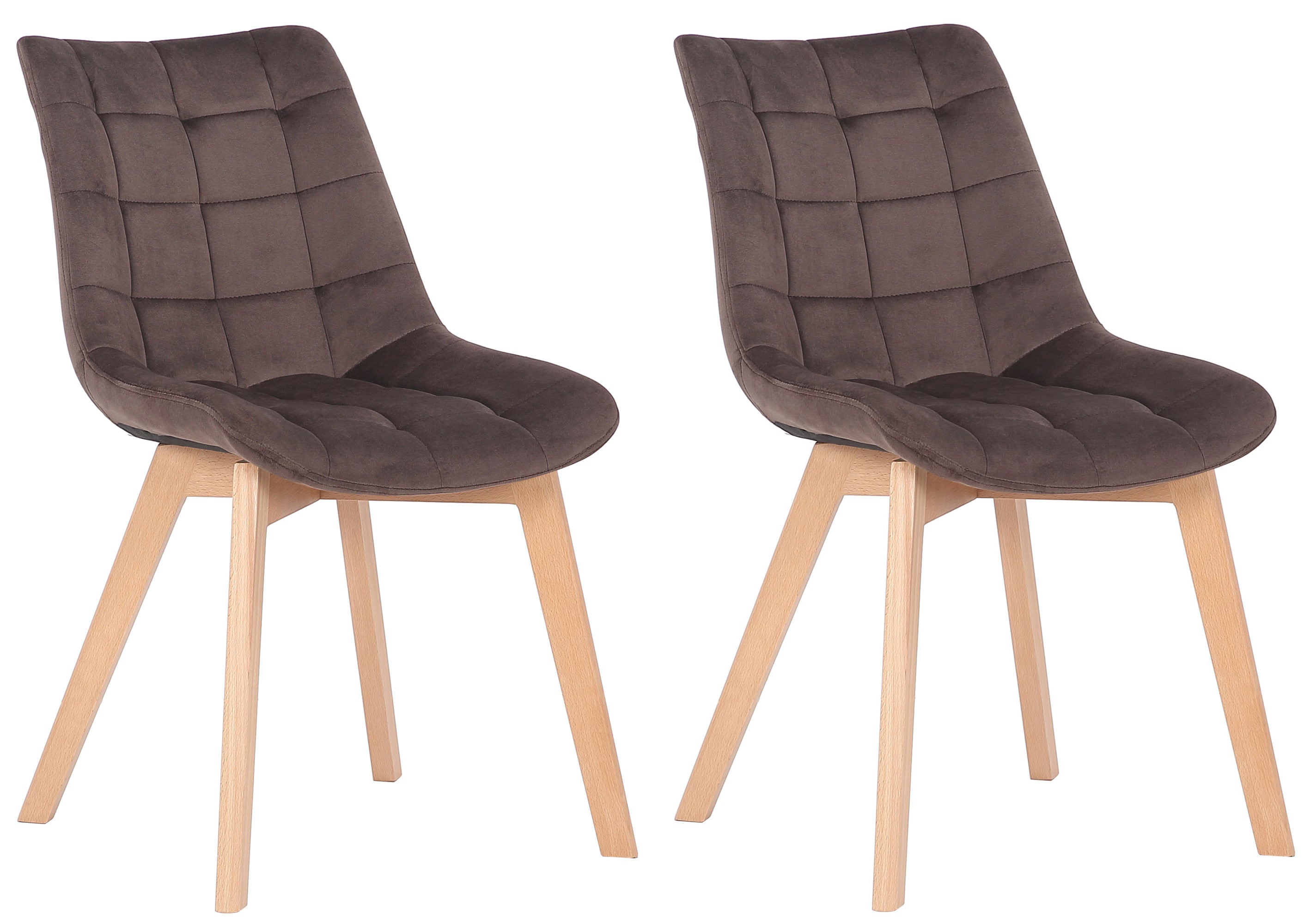 2-zits eetkamerstoelen Passaic fluweel