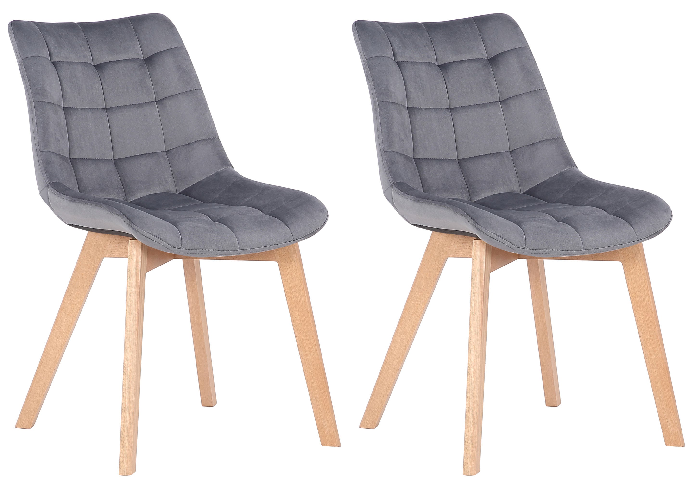 2-seater dining chairs Passaic velvet