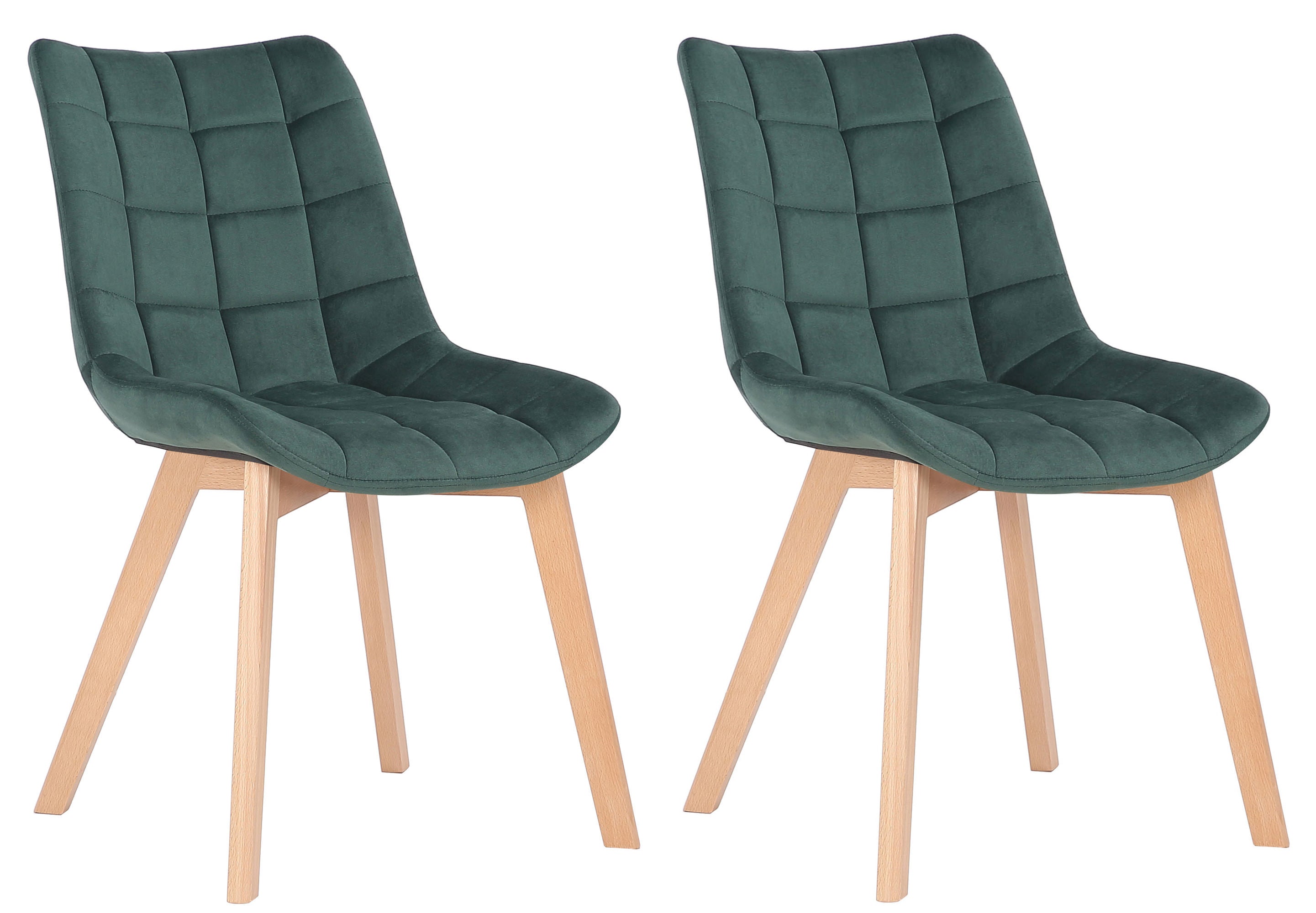 2-seater dining chairs Passaic velvet