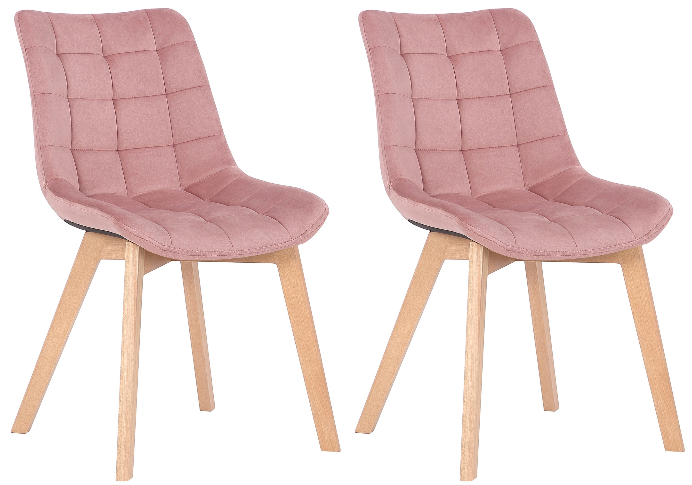 2-seater dining chairs Passaic velvet