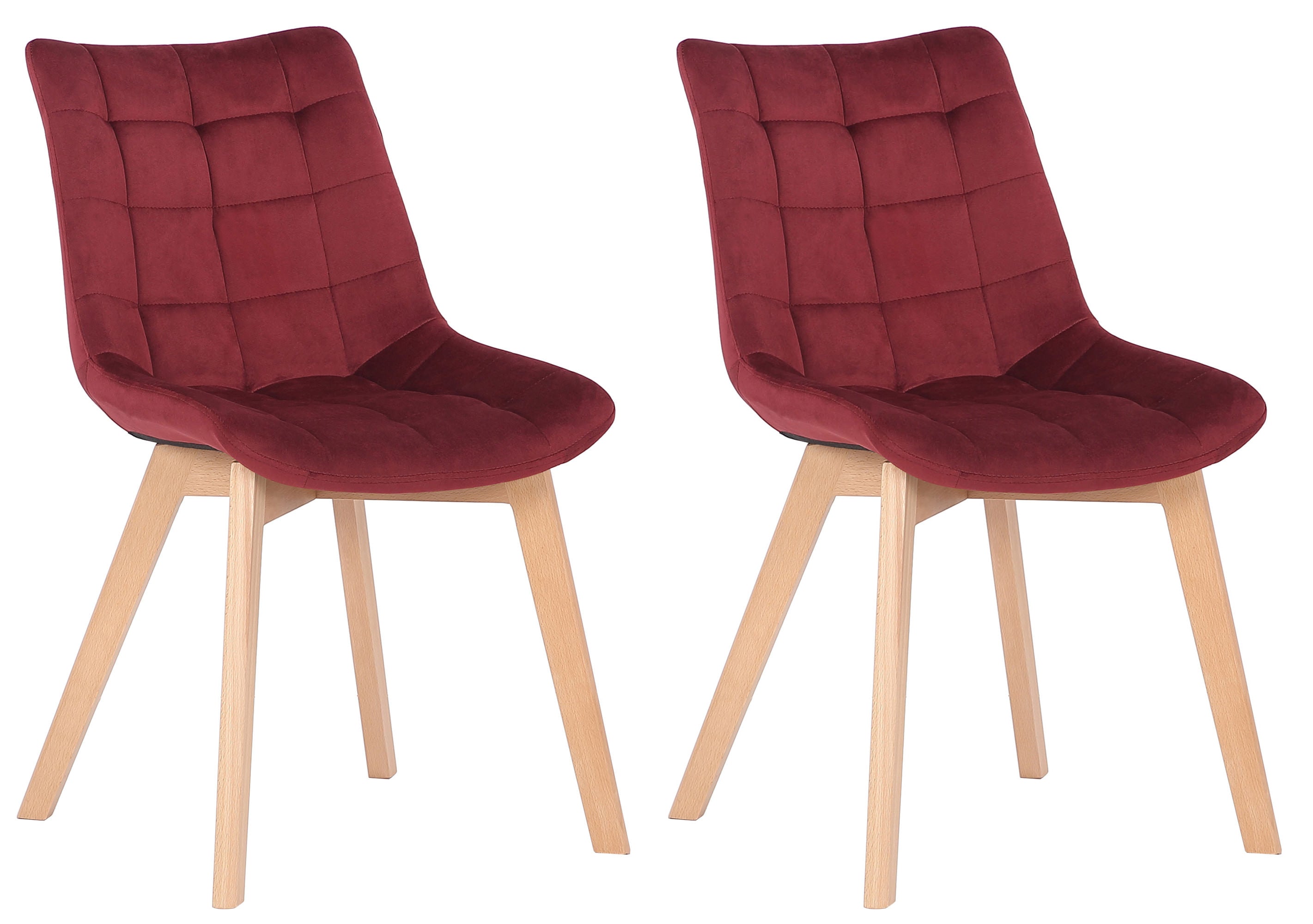 2-seater dining chairs Passaic velvet