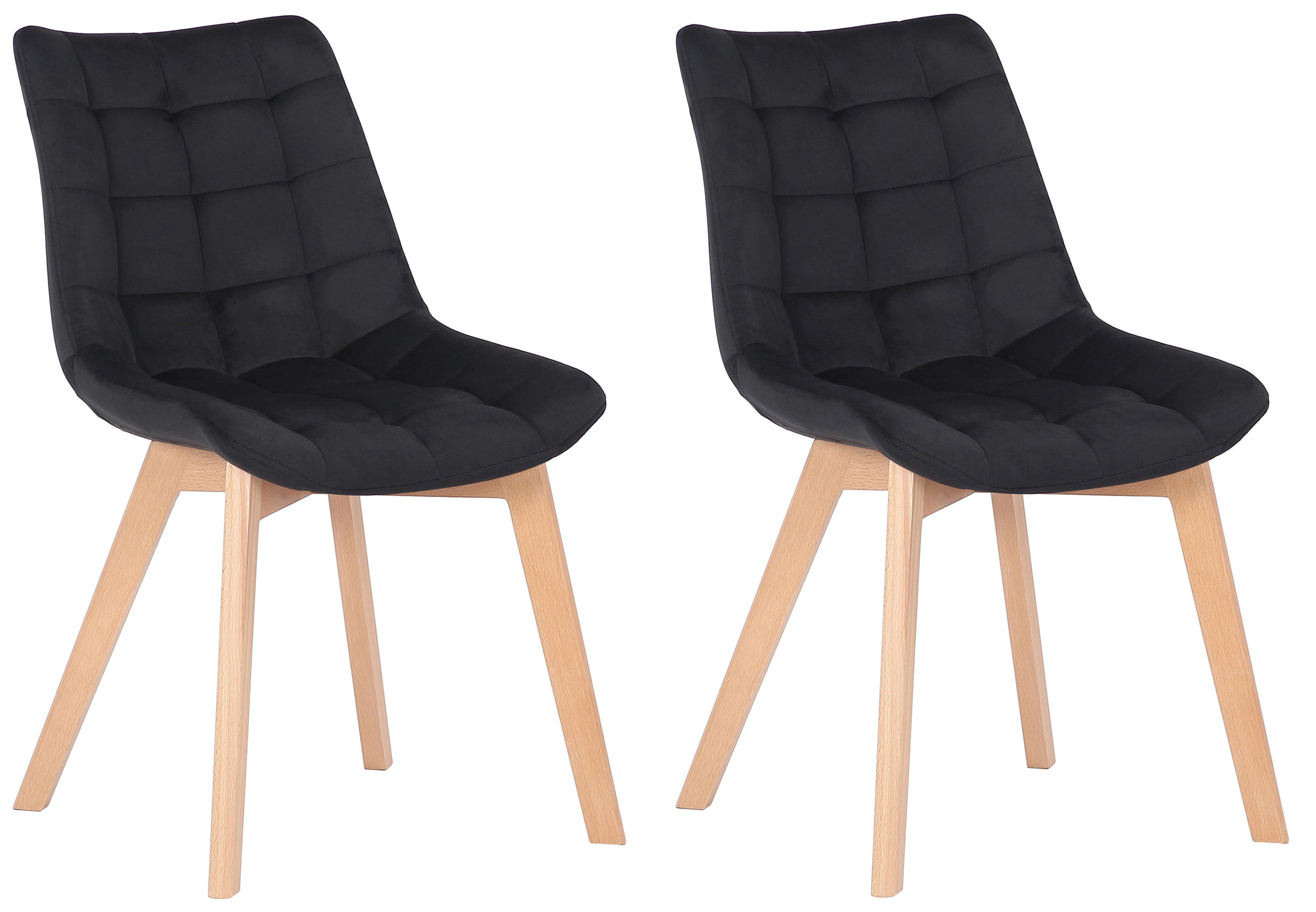 2-zits eetkamerstoelen Passaic fluweel