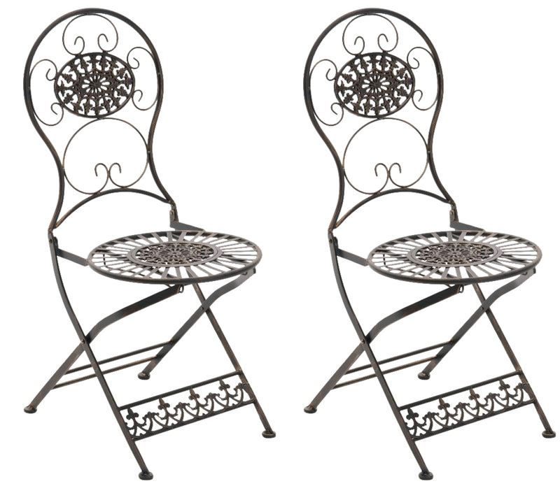 Set van 2 ijzeren klapstoelen Mani