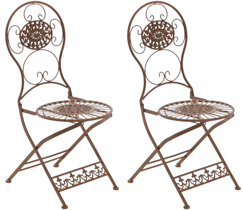 Set van 2 ijzeren klapstoelen Mani