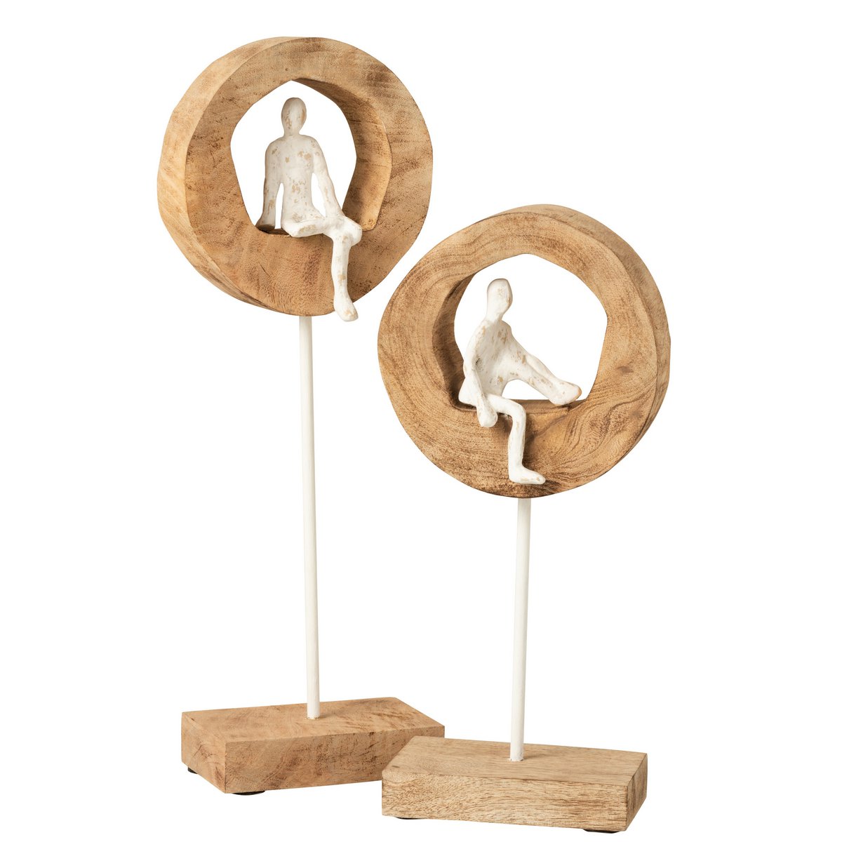 Denkerring Figur aus Mangoholz 48cm