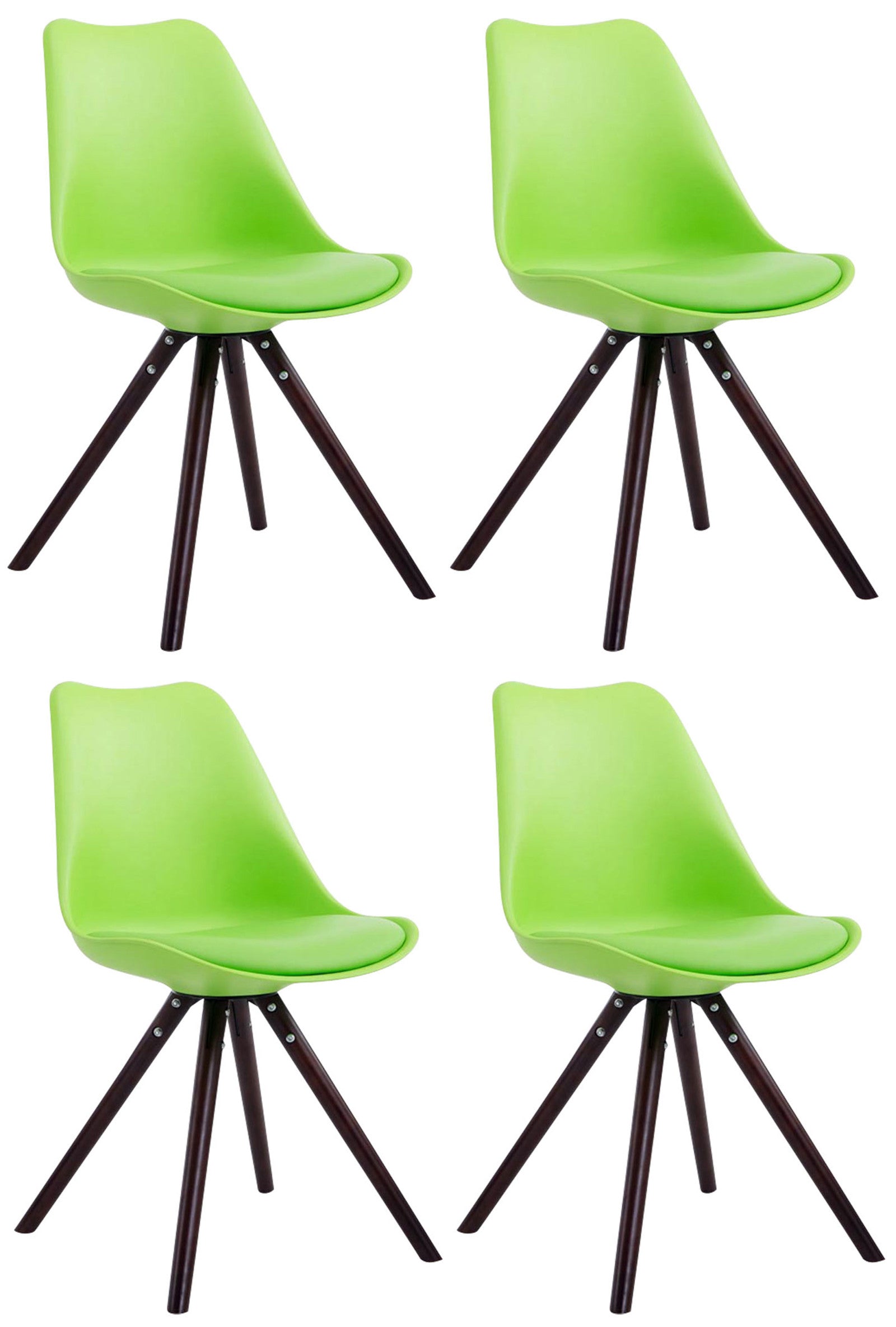 4er Set Stühle Toulouse Kunstleder Rund