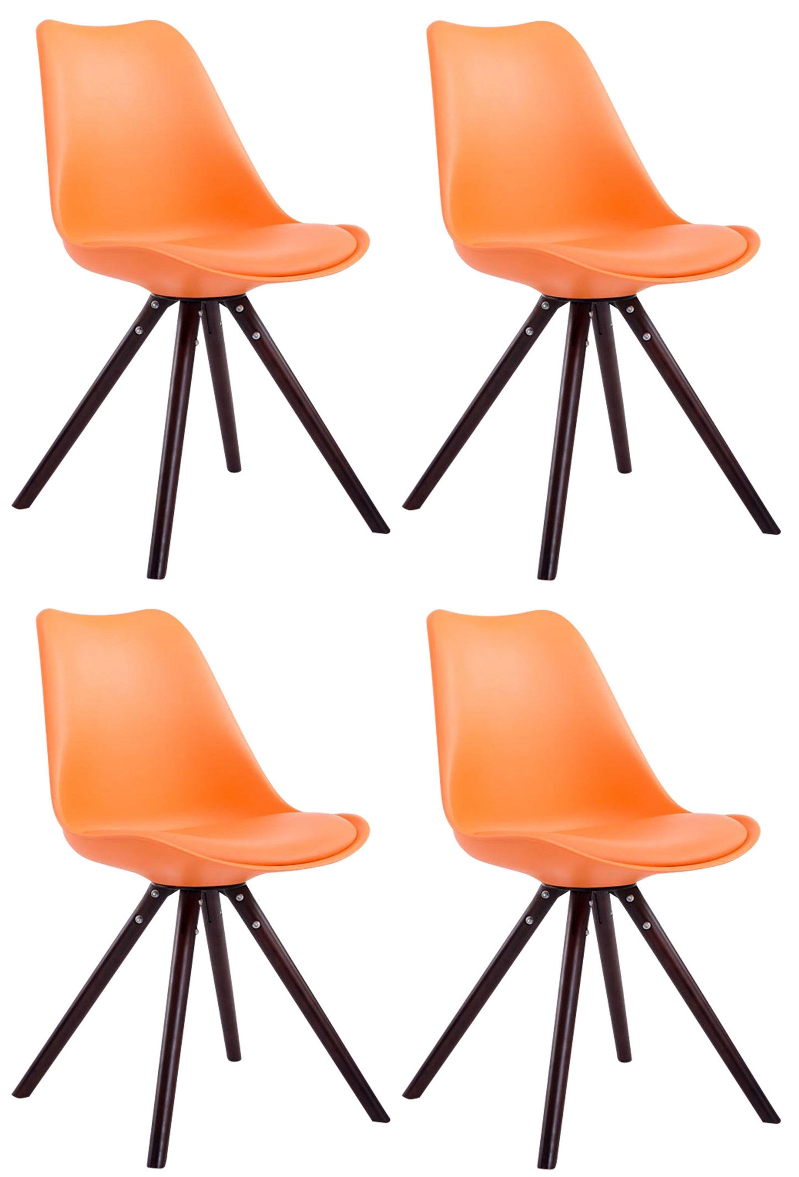 4er Set Stühle Toulouse Kunstleder Rund