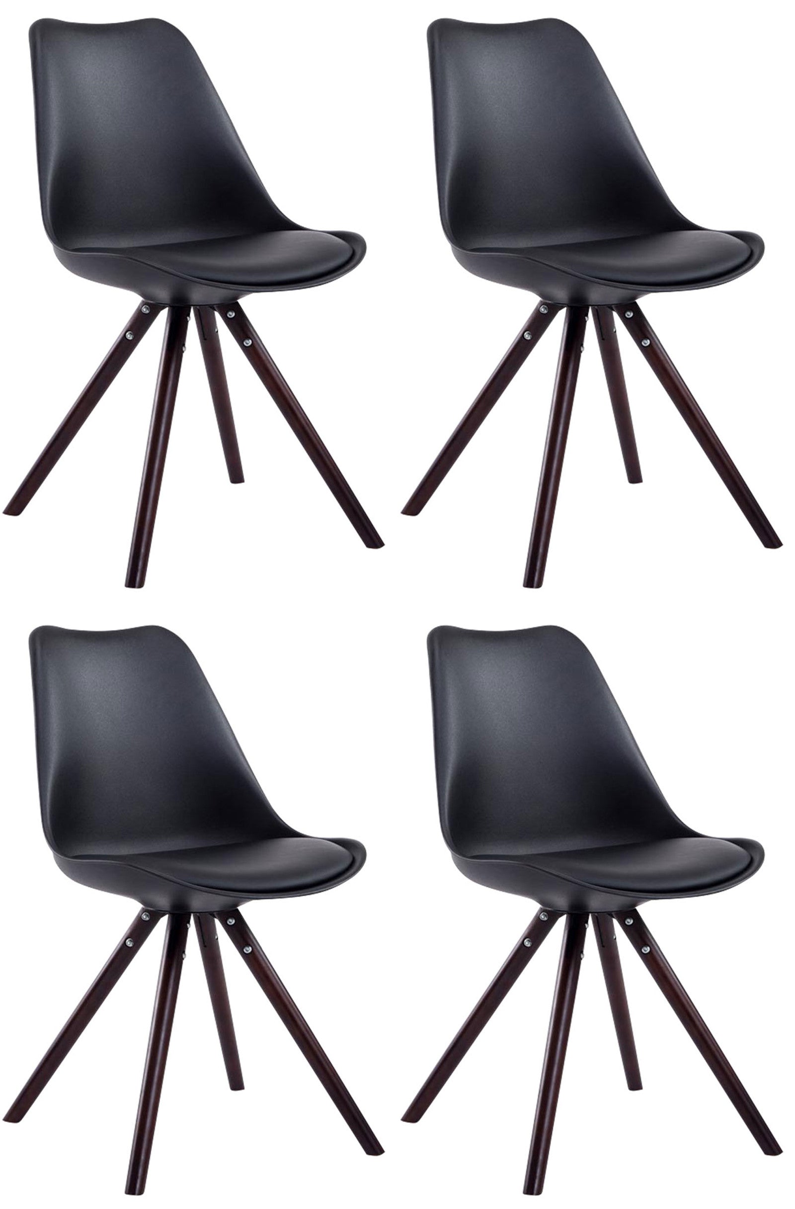 4er Set Stühle Toulouse Kunstleder Rund