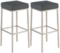 Set of 2 bar stools Montreal faux leather cover