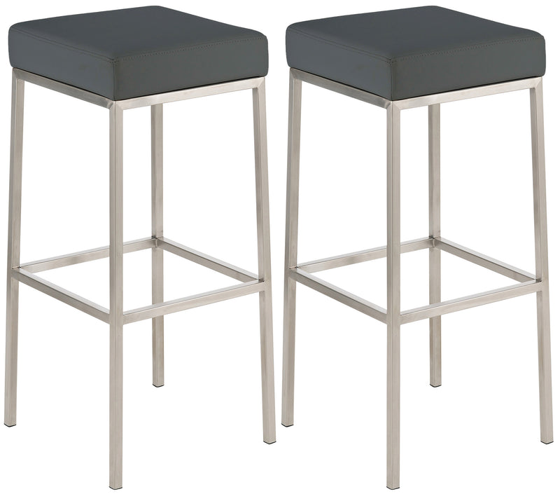 Set of 2 bar stools Montreal faux leather cover