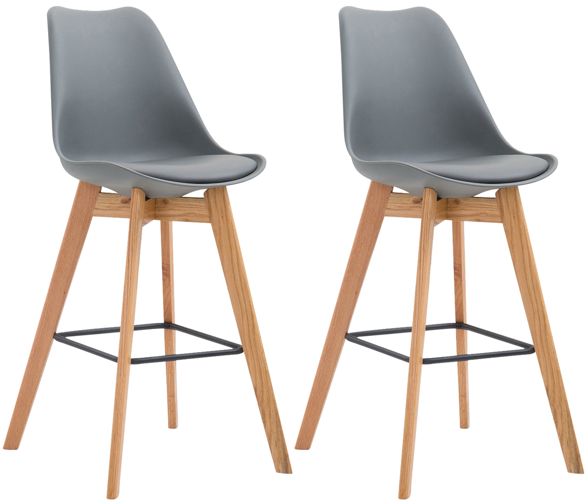 Set of 2 bar stools Metz plastic