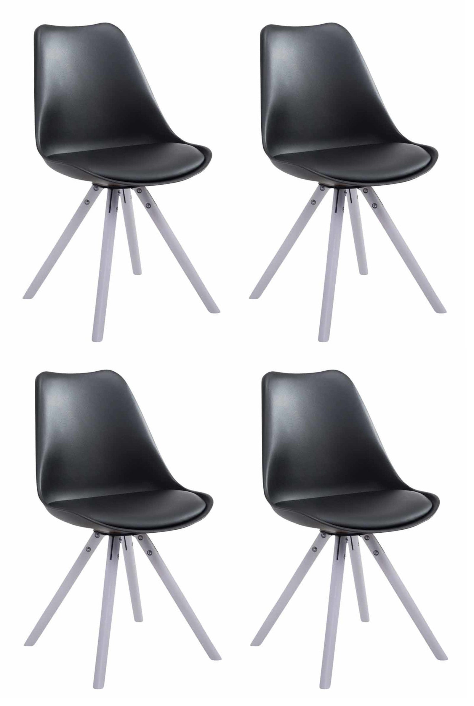 4er Set Stühle Toulouse Kunstleder Rund