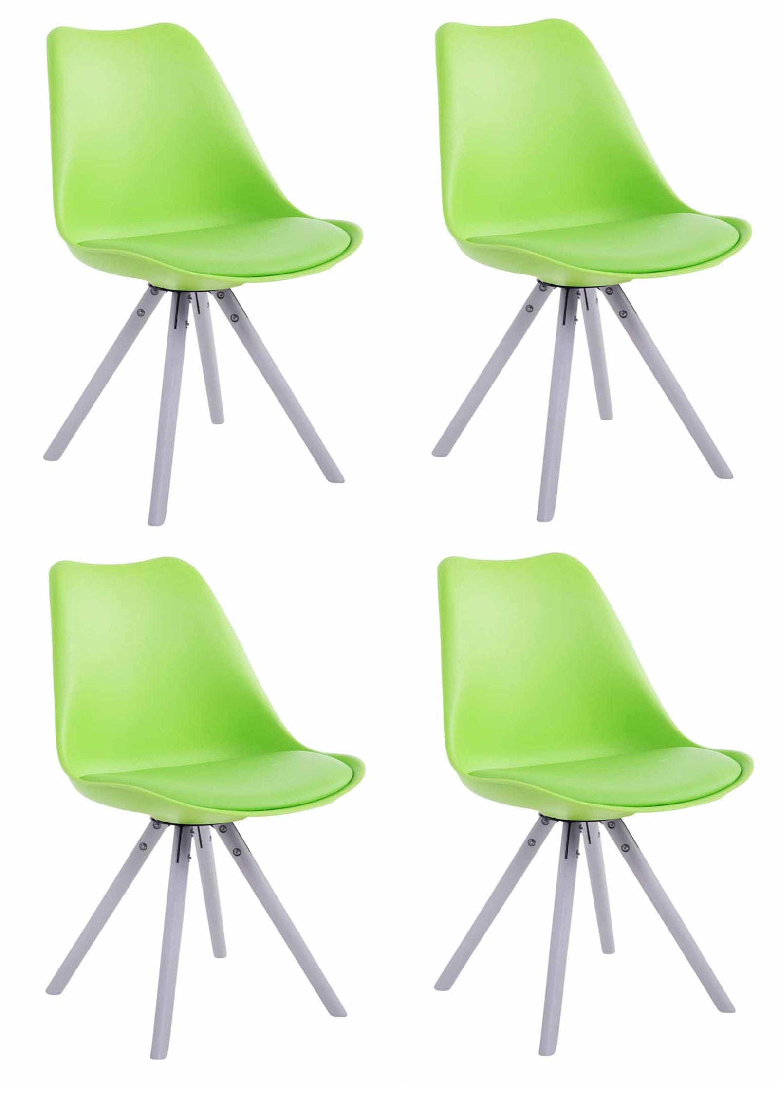 4er Set Stühle Toulouse Kunstleder Rund