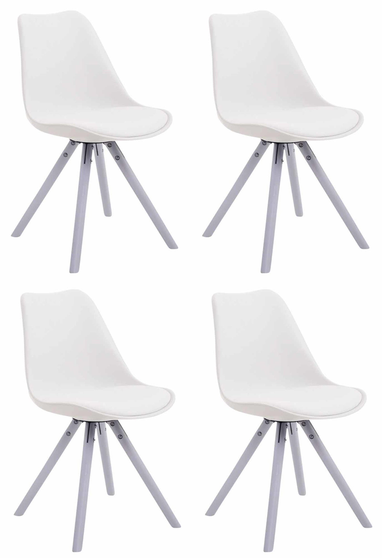 4er Set Stühle Toulouse Kunstleder Rund