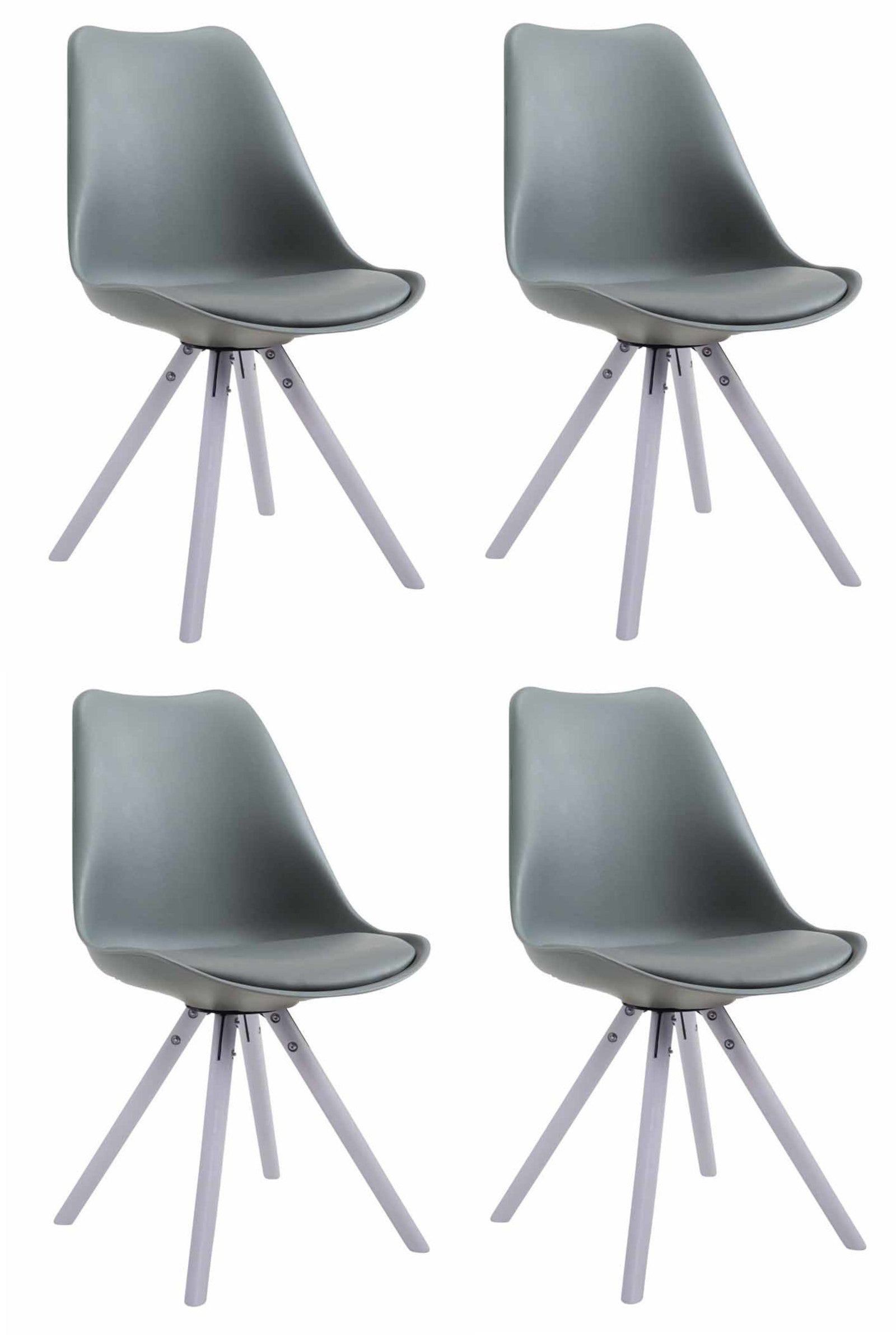 4er Set Stühle Toulouse Kunstleder Rund