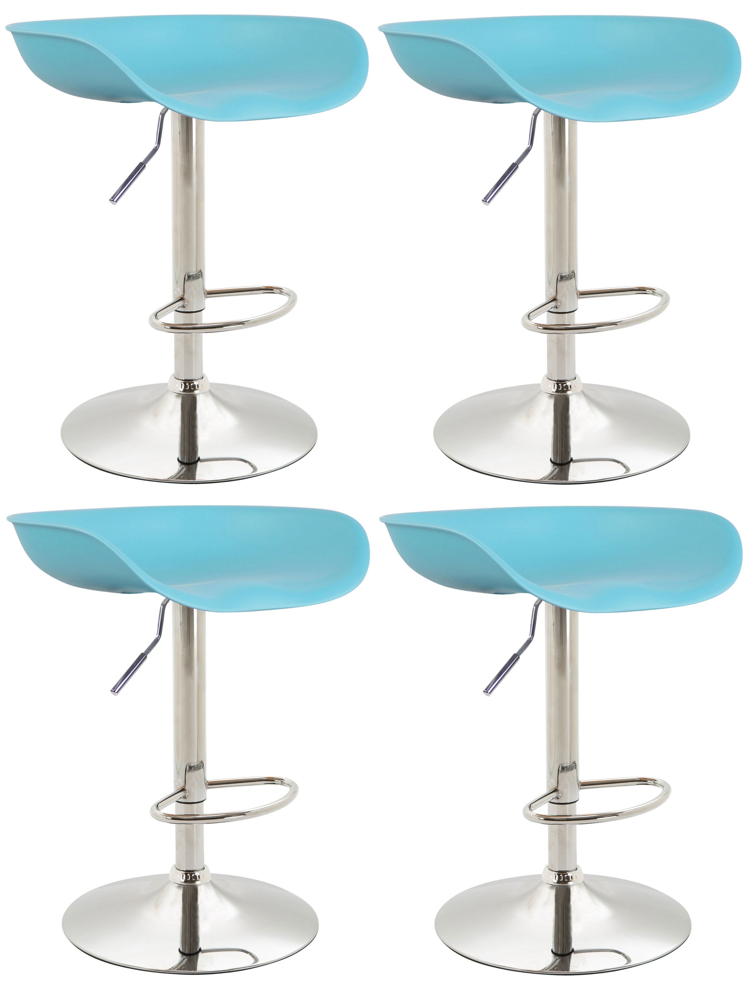 Set of 4 Anaheim plastic bar stools