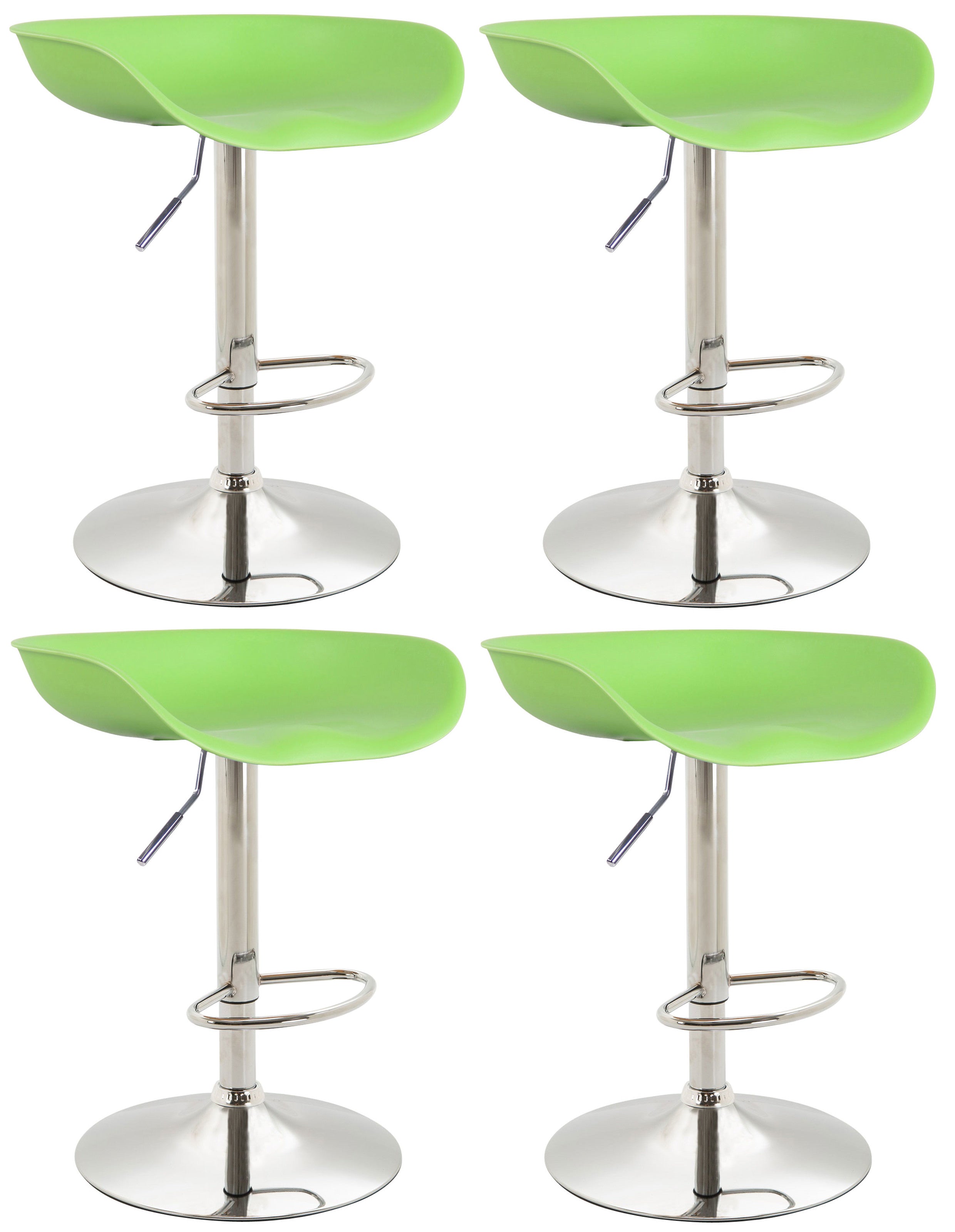 Set of 4 Anaheim plastic bar stools