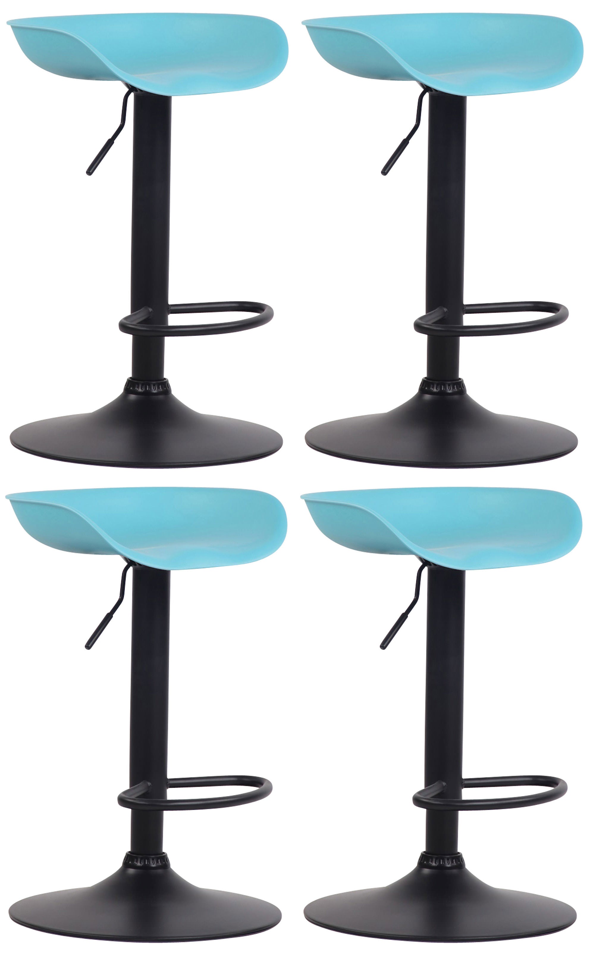 Set of 4 Anaheim plastic bar stools