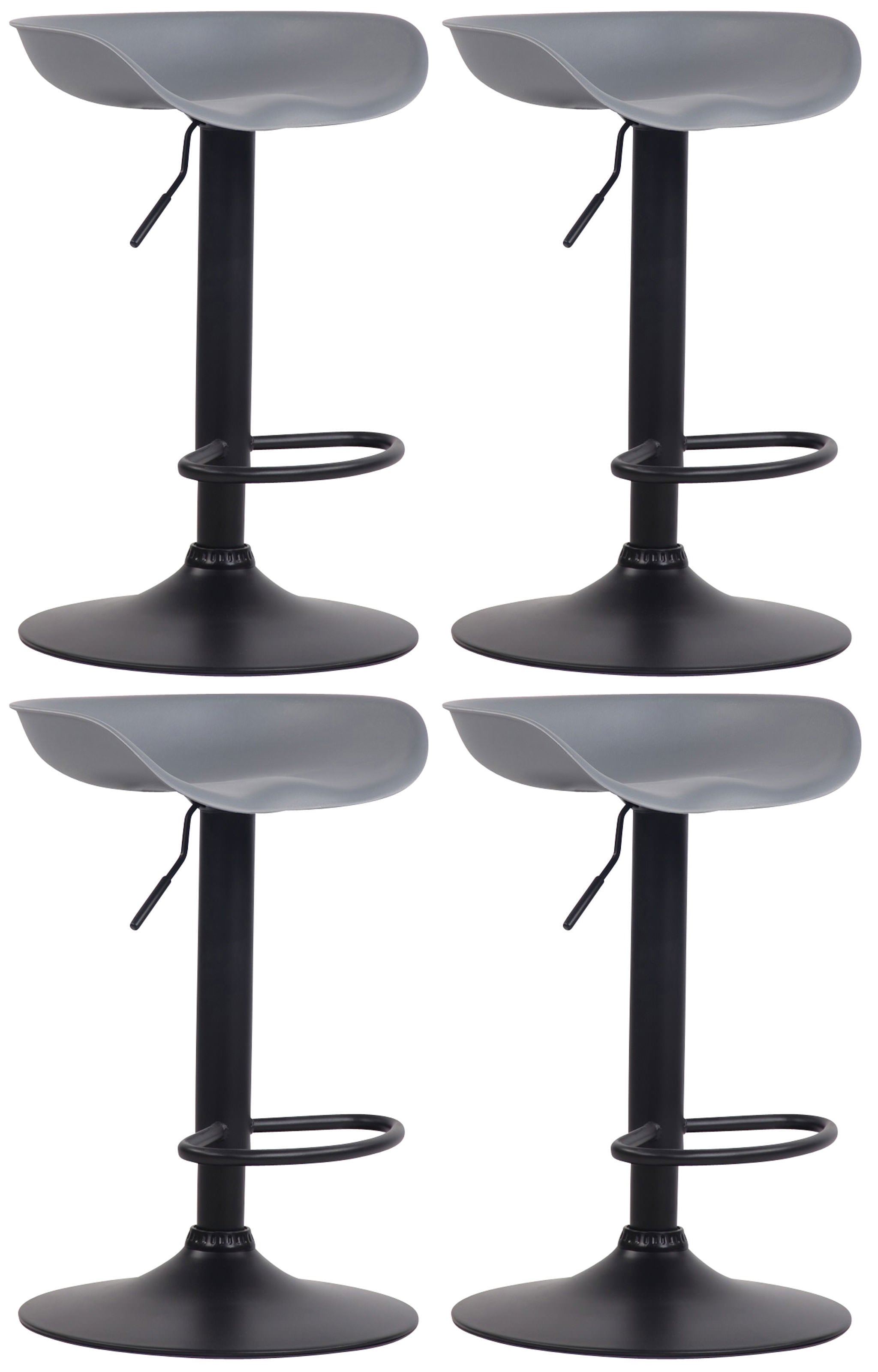 Set of 4 Anaheim plastic bar stools