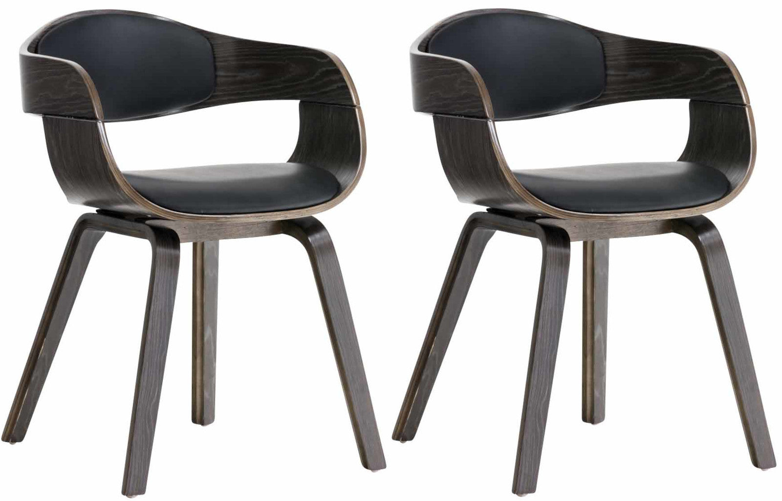 Set of 2 chairs Kingston faux leather