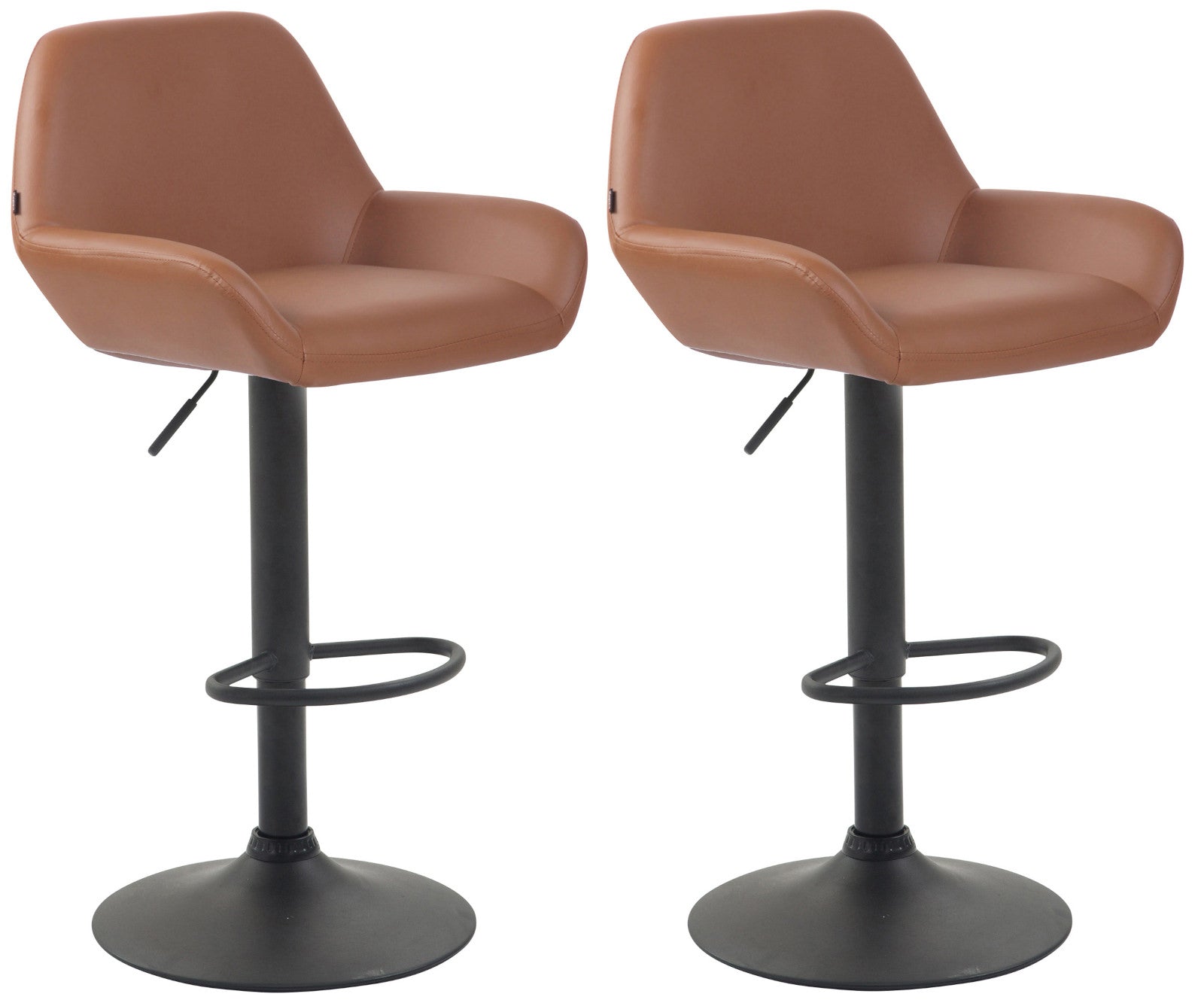 Set of 2 bar stools Braga faux leather