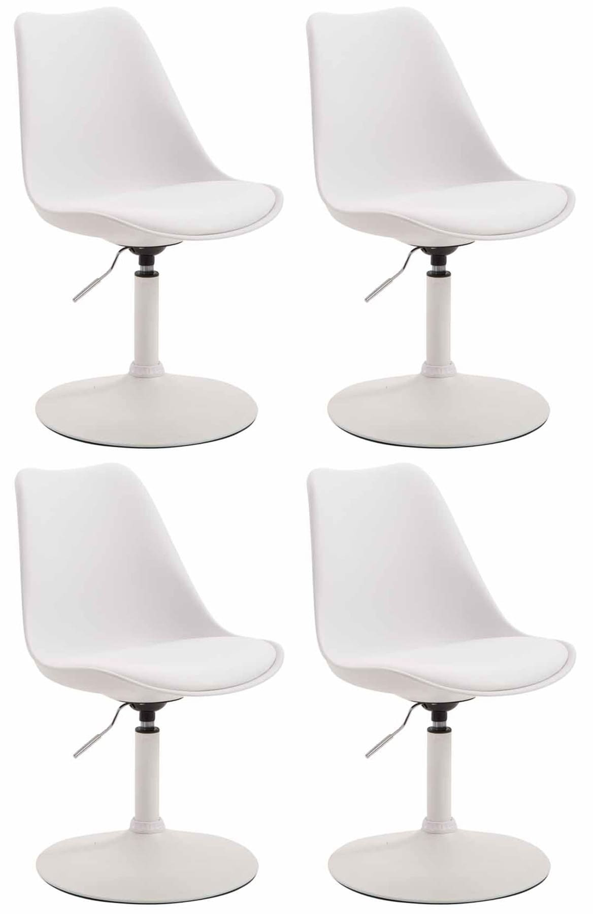 Set van 4 Maverick kunststof eetkamerstoelen