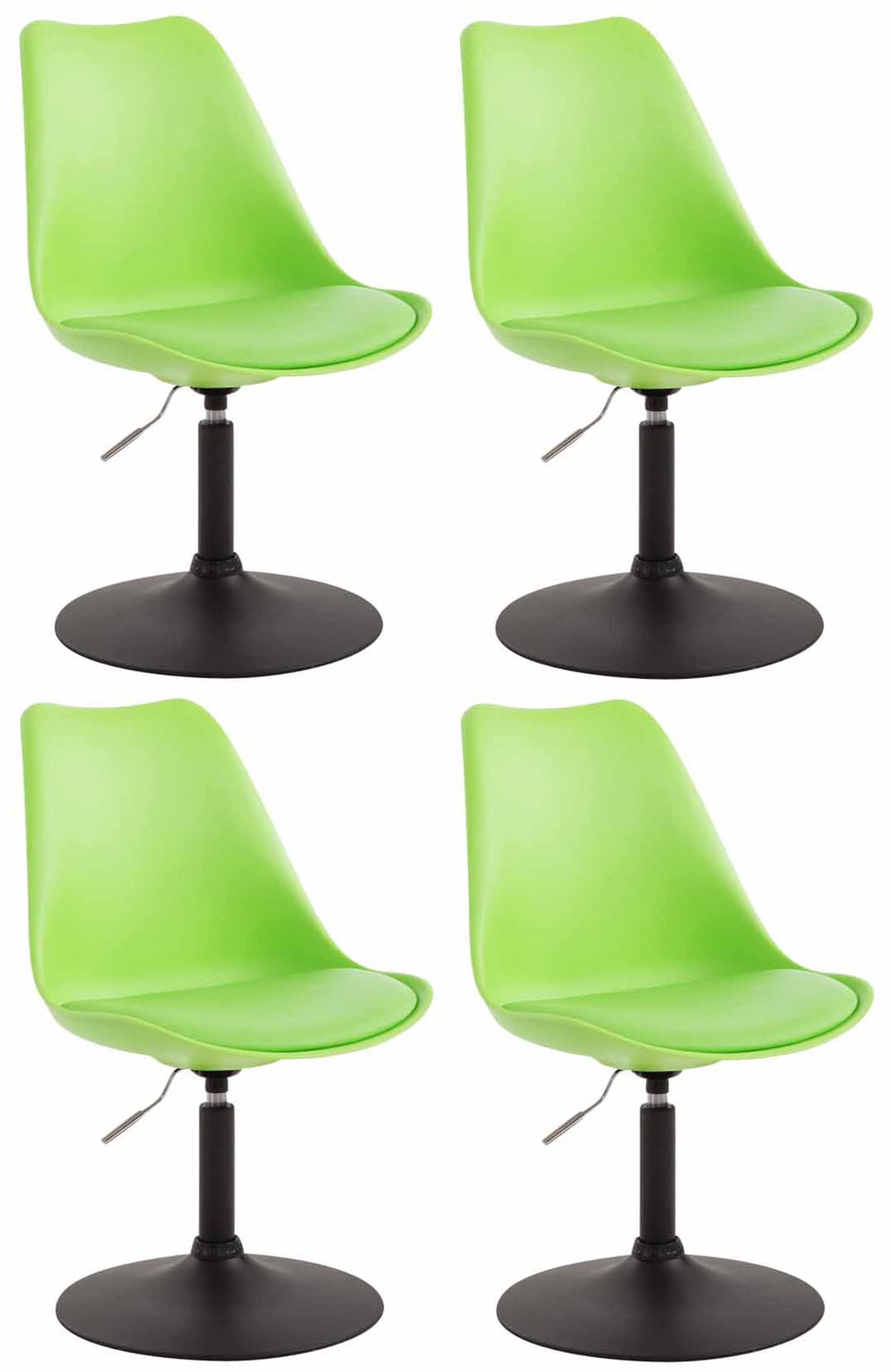 Set van 4 Maverick kunststof eetkamerstoelen