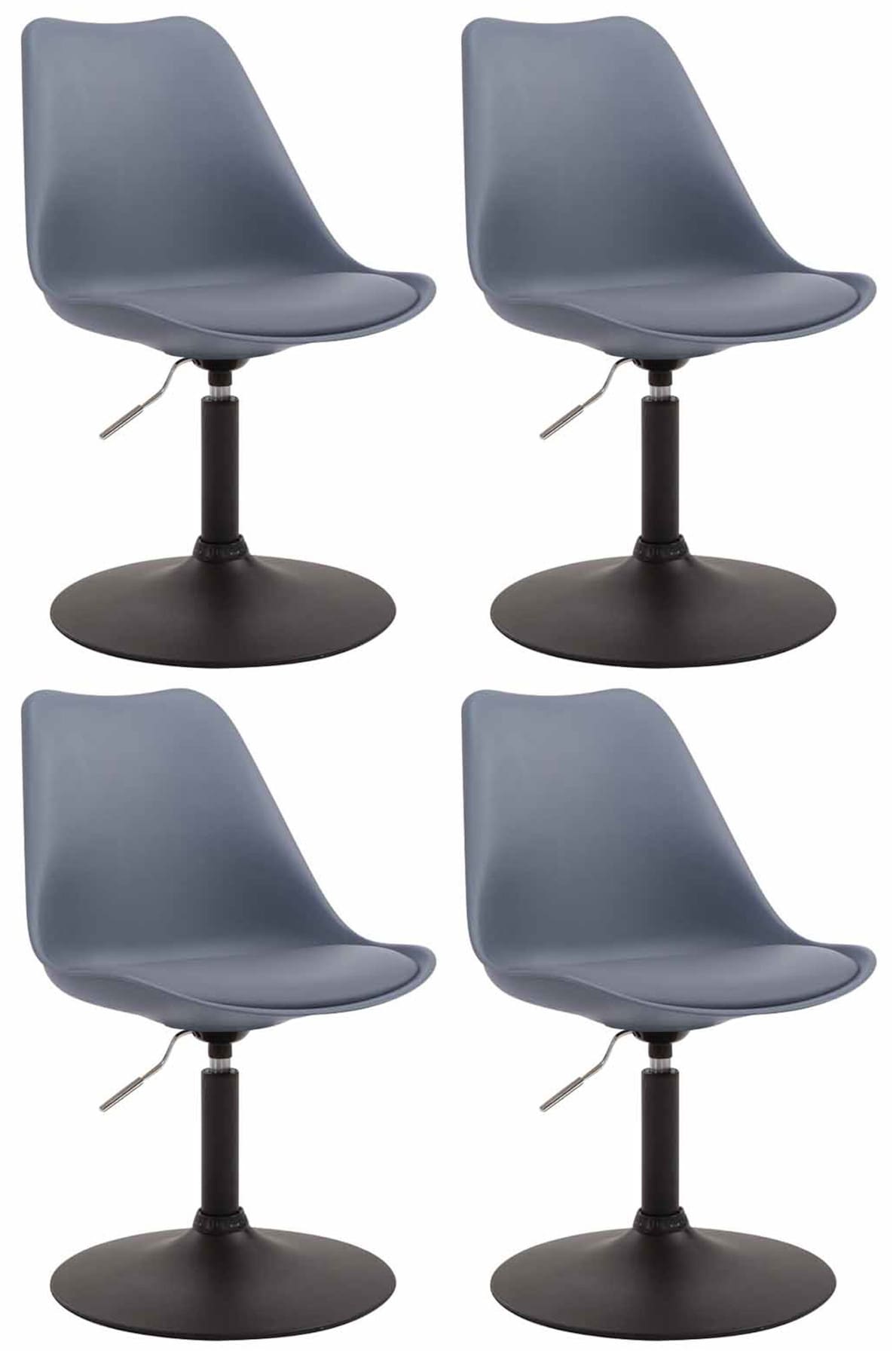 Set van 4 Maverick kunststof eetkamerstoelen