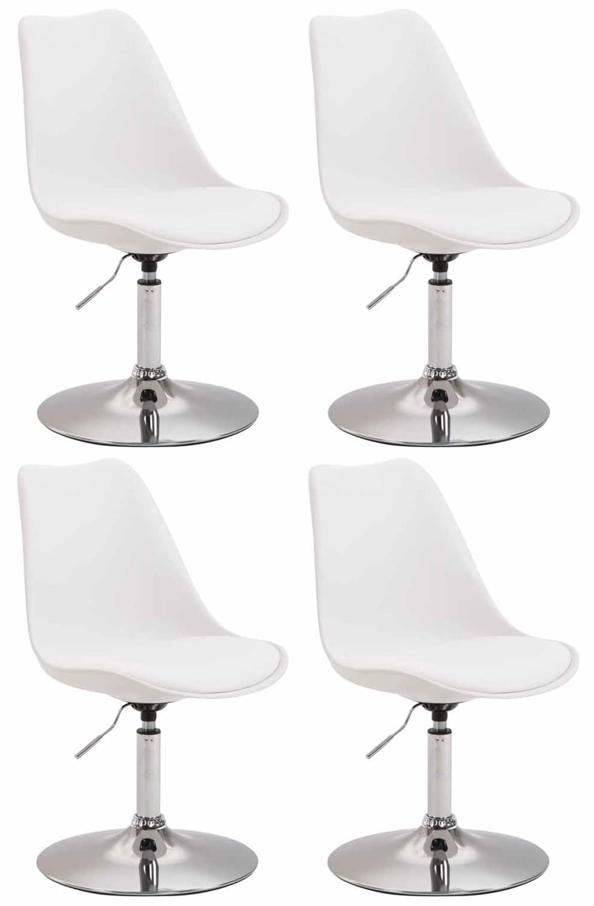 Set van 4 Maverick kunststof eetkamerstoelen