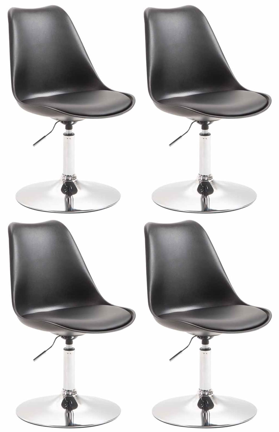 Set van 4 Maverick kunststof eetkamerstoelen