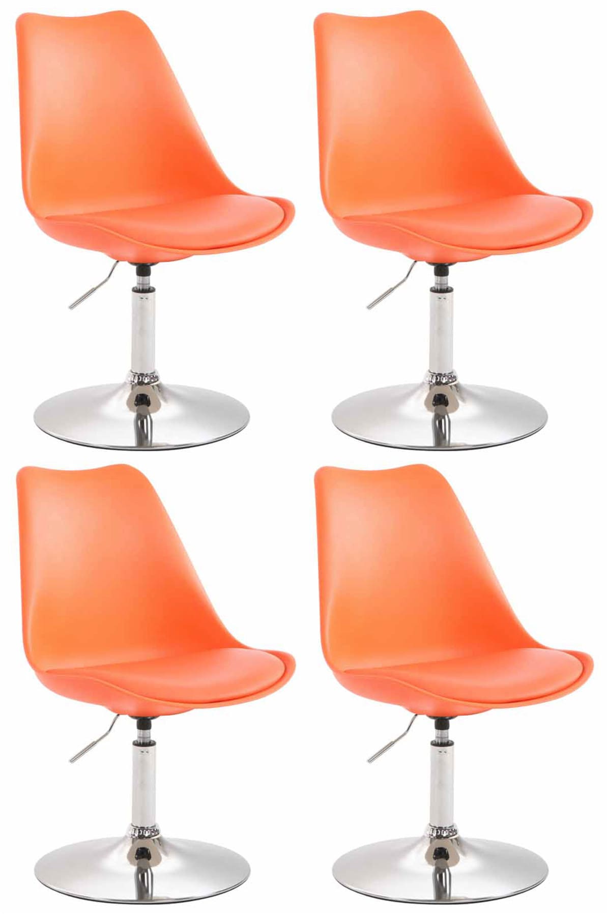 Set van 4 Maverick kunststof eetkamerstoelen