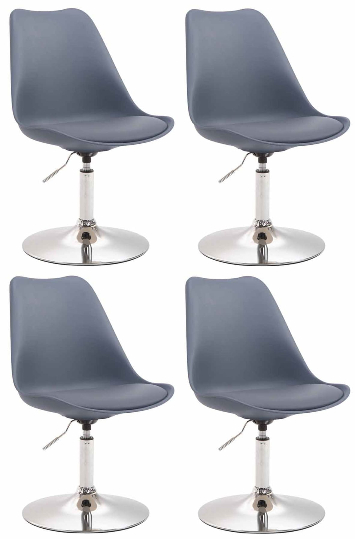 Set van 4 Maverick kunststof eetkamerstoelen