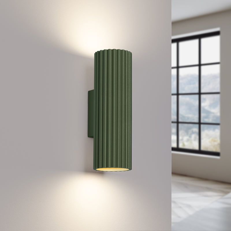 Wall light KARBON 20 olive green