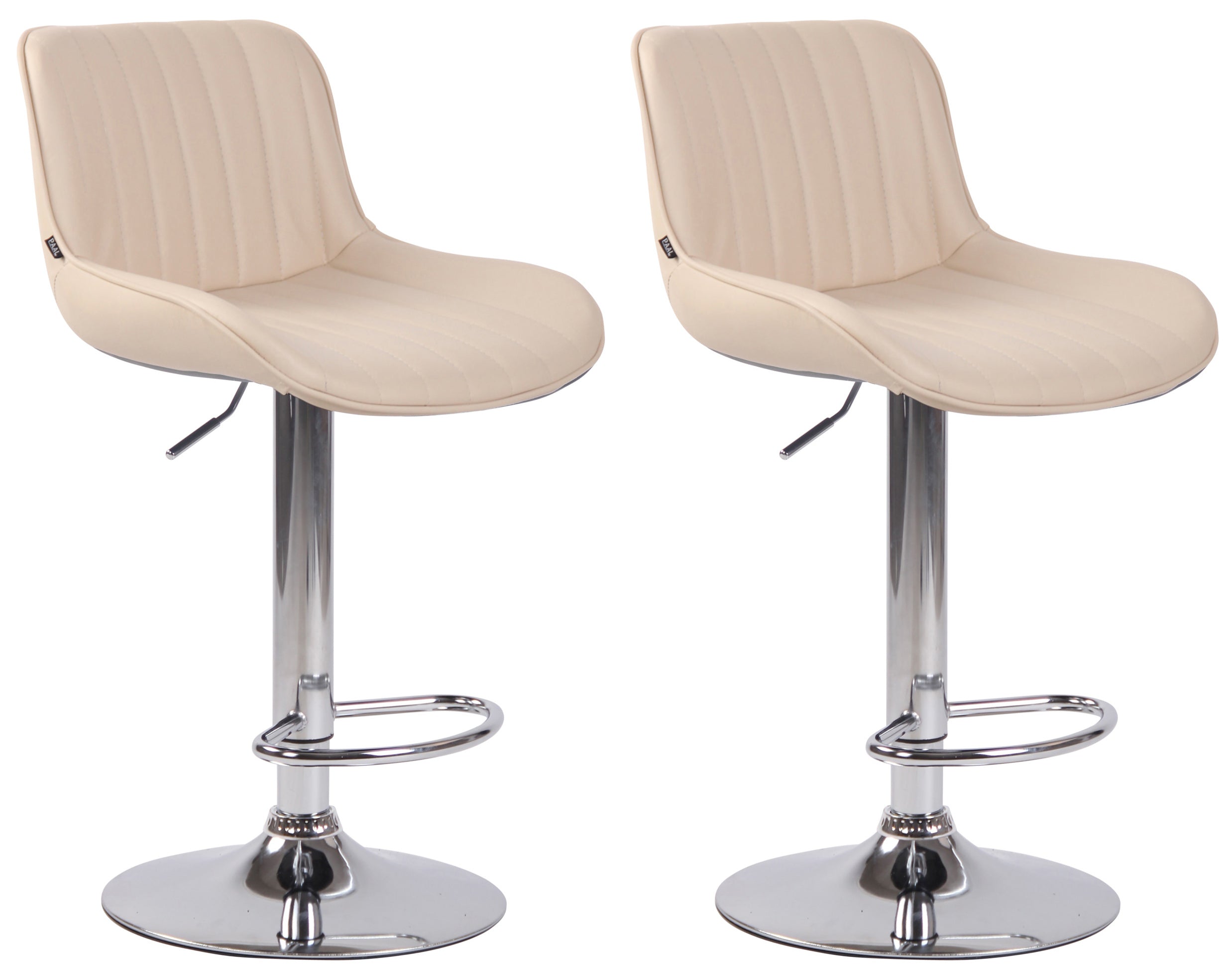 Set of 2 bar stools Lentini faux leather