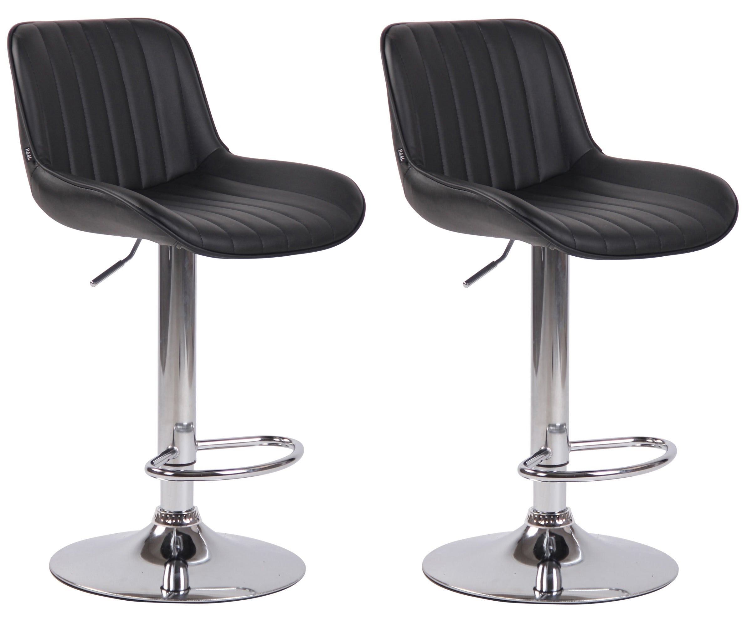 Set of 2 bar stools Lentini faux leather
