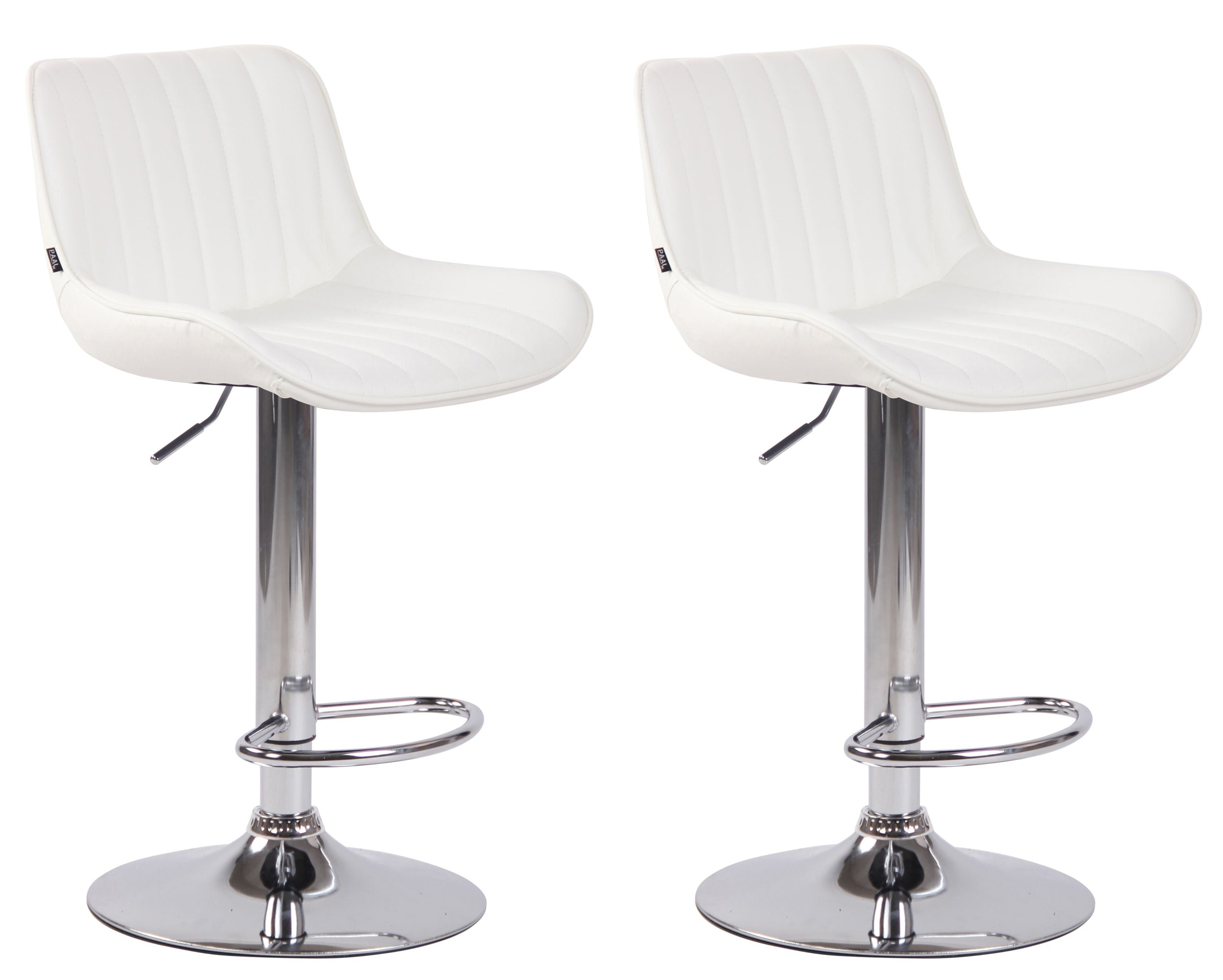 Set of 2 bar stools Lentini faux leather