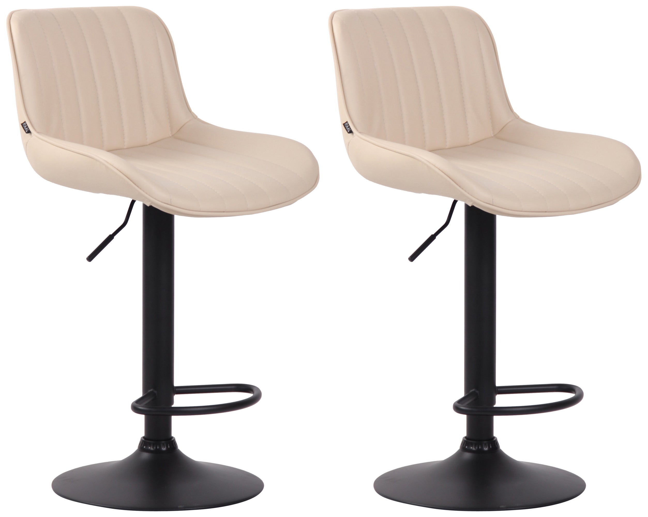 Set of 2 bar stools Lentini faux leather