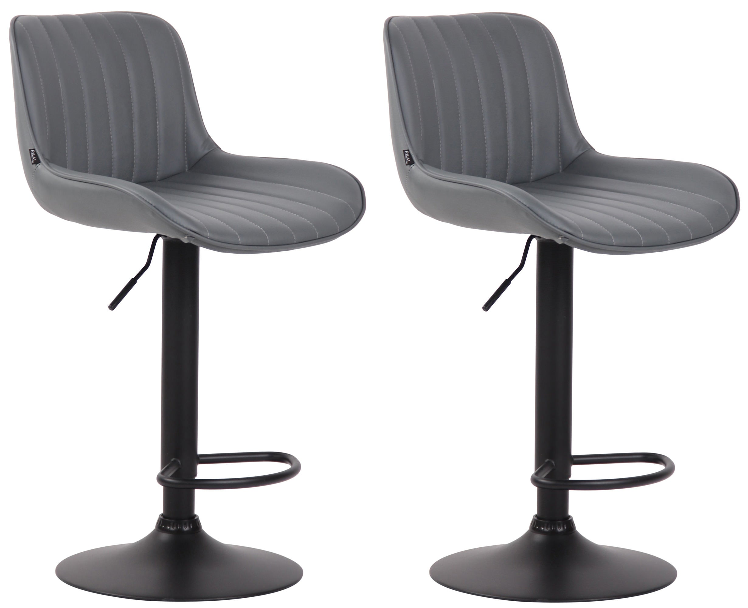 Set of 2 bar stools Lentini faux leather
