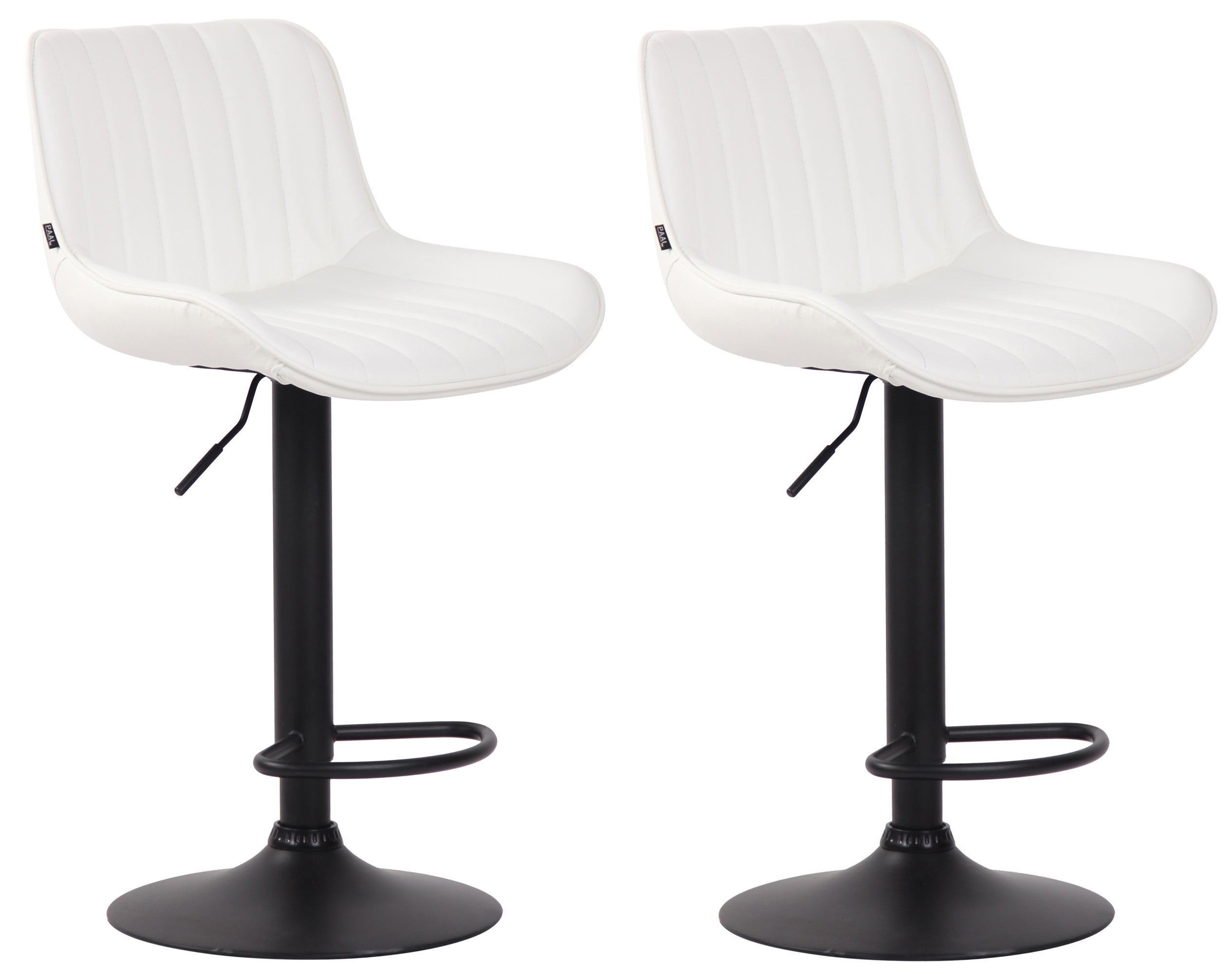 Set of 2 bar stools Lentini faux leather